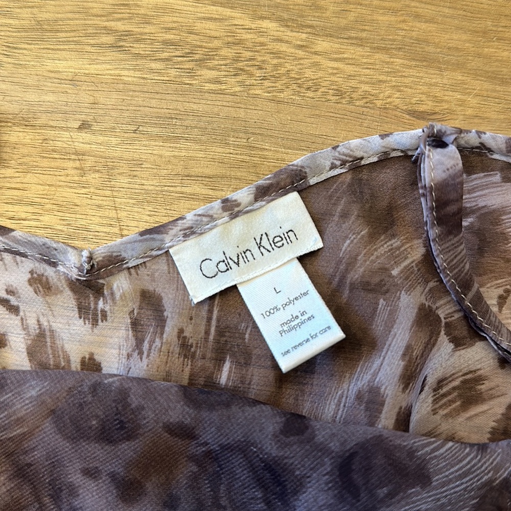 <3 Calvin Klein Leopard Print Vntage Gown - image 6